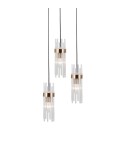 Lampy wiszące potrójne - ITALUX Taraso Wisząca 3xE14 40W Czarny mat, złoty PND-40760-3-BK-HBR - product 2