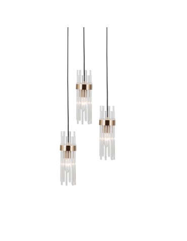 ITALUX Taraso Wisząca 3xE14 40W Czarny mat, złoty PND-40760-3-BK-HBR - product 2