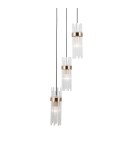 Lampy wiszące potrójne - ITALUX Taraso Wisząca 3xE14 40W Czarny mat, złoty PND-40760-3-BK-HBR - product 3