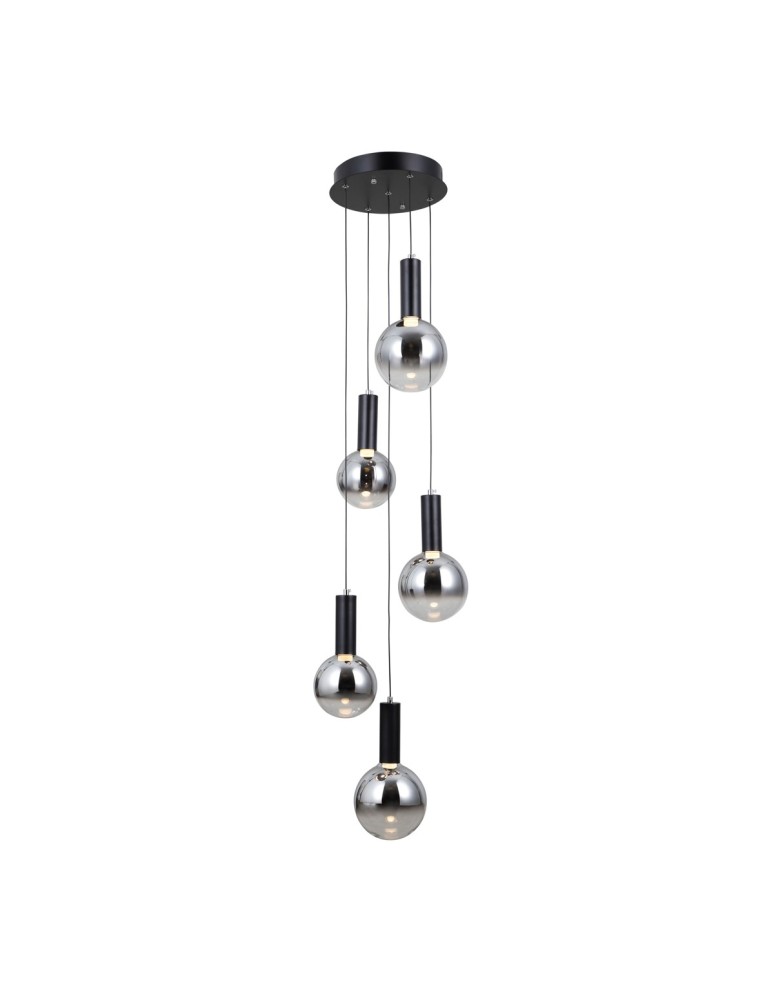 ITALUX Strela Wisząca 5xLED 25W 3000K Czarny mat PND-34378-5S-BK