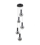 Lampy wiszące kule - ITALUX Strela Wisząca 5xLED 25W 3000K Czarny mat PND-34378-5S-BK - product 2