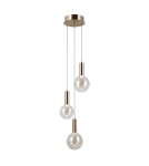 ITALUX Strela Wisząca 3xLED 15W 3000K Złoty PND-34378-3S-HBR ITALUX Strela Wisząca 3xLED 15W 3000K Złoty PND-34378-3S-HBR