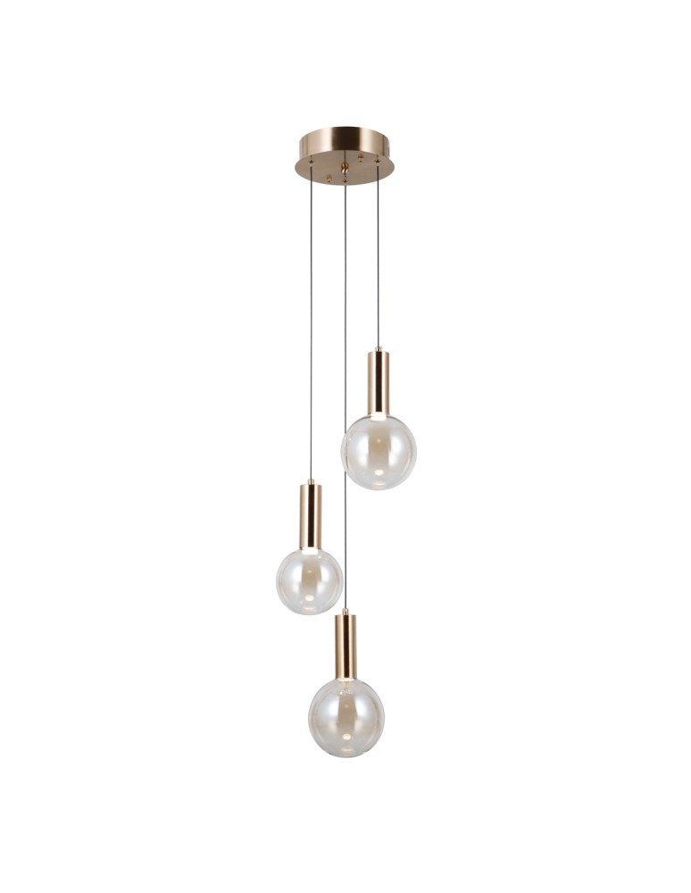 ITALUX Strela Wisząca 3xLED 15W 3000K Złoty PND-34378-3S-HBR ITALUX Strela Wisząca 3xLED 15W 3000K Złoty PND-34378-3S-HBR