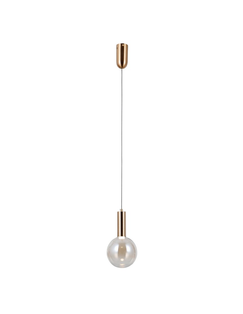 Lampy wiszące pojedyncze - ITALUX Strela Wisząca 1xLED 5W 3000K Złoty PND-34378-1S-HBR - product kolory-swiatla.pl 2