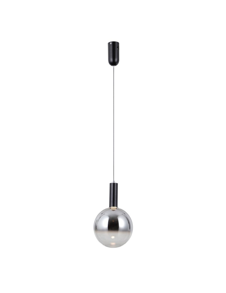 Lampy wiszące pojedyncze - ITALUX Strela Wisząca 1xLED 5W 3000K Czarny mat PND-34378-1M-BK - product kolory-swiatla.pl 2