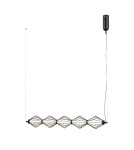 Lampy wiszące nad wyspę - ITALUX Sevil Wisząca 5xLED 25W 3000K Czarny mat, chrom PND-34403-5-BK - product 1