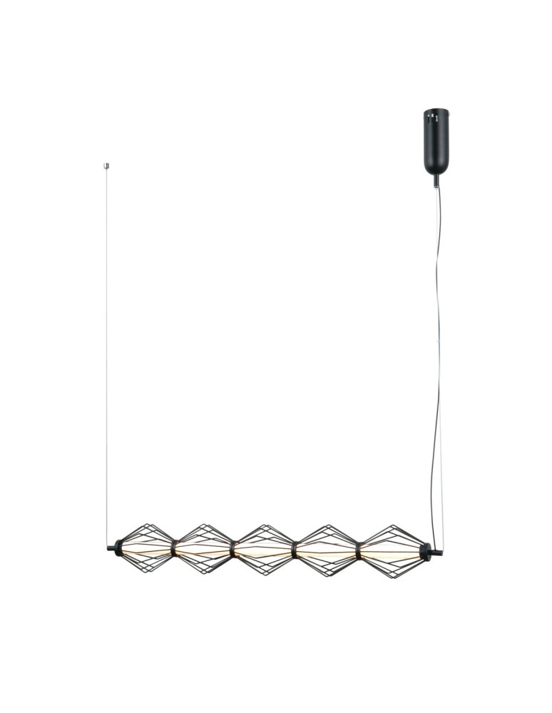 ITALUX Sevil Wisząca 5xLED 25W 3000K Czarny mat, chrom PND-34403-5-BK