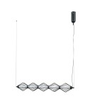 Lampy wiszące nad wyspę - ITALUX Sevil Wisząca 5xLED 25W 3000K Czarny mat, chrom PND-34403-5-BK - product 2