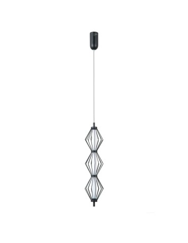 ITALUX Sevil Wisząca 3xLED 15W 3000K Czarny mat, chrom PND-34403-3V-BK