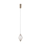 Lampy wiszące pojedyncze - ITALUX Sevil Wisząca 1xLED 5W 3000K Złoty PND-34403-1-HBR - product 1