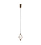 Lampy wiszące pojedyncze - ITALUX Sevil Wisząca 1xLED 5W 3000K Złoty PND-34403-1-HBR - product 2