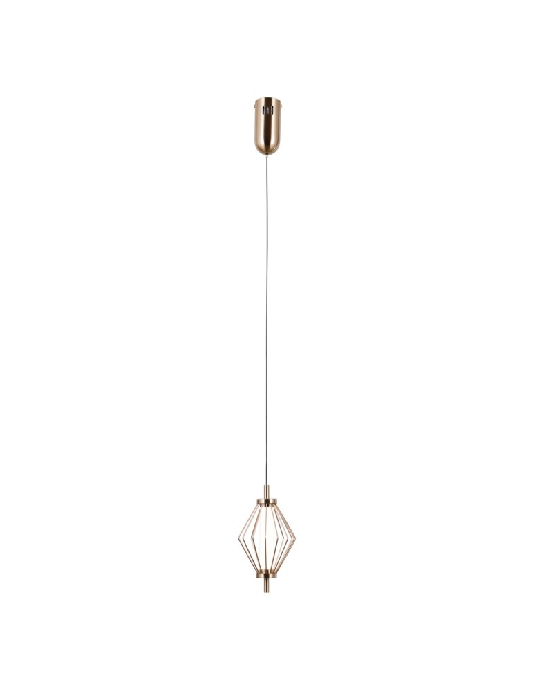 Lampy wiszące pojedyncze - ITALUX Sevil Wisząca 1xLED 5W 3000K Złoty PND-34403-1-HBR - product kolory-swiatla.pl 2
