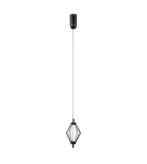 Lampy wiszące pojedyncze - ITALUX Sevil Wisząca 1xLED 5W 3000K Czarny mat, chrom PND-34403-1-BK - product 1