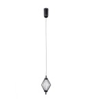 Lampy wiszące pojedyncze - ITALUX Sevil Wisząca 1xLED 5W 3000K Czarny mat, chrom PND-34403-1-BK - product 2