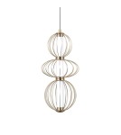 Lampy wiszące pojedyncze - ITALUX Rabel Wisząca 3xLED 10W 3000K Złoty PND-344221-3V-HBR - product 2