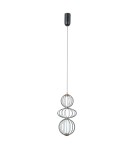 Lampy wiszące pojedyncze - ITALUX Rabel Wisząca 3xLED 10W 3000K Czarny mat PND-344221-3V-BK - product 3