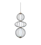 Lampy wiszące pojedyncze - ITALUX Rabel Wisząca 3xLED 10W 3000K Czarny mat PND-344221-3V-BK - product 2