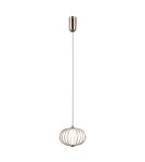 Lampy wiszące pojedyncze - ITALUX Rabel Wisząca 1xLED 5W 3000K Złoty PND-344221-1-HBR - product 1