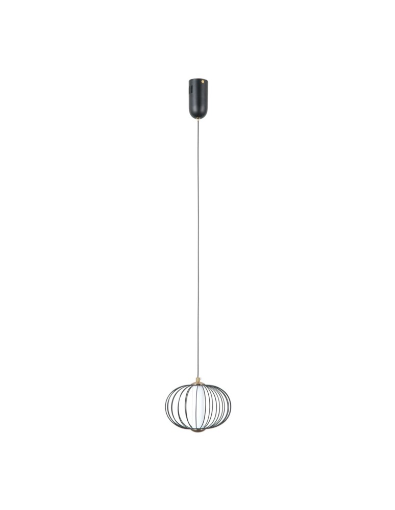Lampy wiszące pojedyncze - ITALUX Rabel Wisząca 1xLED 5W 3000K Czarny mat PND-344221-1-BK - product kolory-swiatla.pl 3