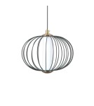 Lampy wiszące pojedyncze - ITALUX Rabel Wisząca 1xLED 5W 3000K Czarny mat PND-344221-1-BK - product 2