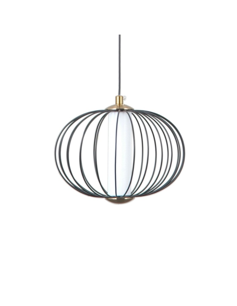 Lampy wiszące pojedyncze - ITALUX Rabel Wisząca 1xLED 5W 3000K Czarny mat PND-344221-1-BK - product kolory-swiatla.pl 2