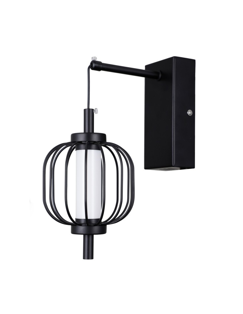 Kinkiety wiszące - ITALUX Pedro ścienna 1xLED 4W 3000K Czarny mat, chrom WL-34405-1-BK - product kolory-swiatla.pl 2