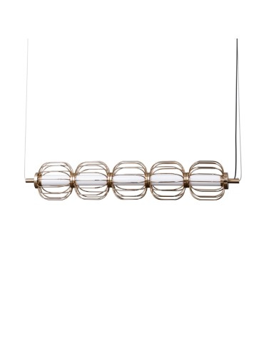 ITALUX Pedro Wisząca 5xLED 20W 3000K Złoty PND-34405-5-HBR