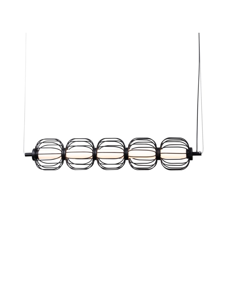 ITALUX Pedro Wisząca 5xLED 20W 3000K Czarny mat, chrom PND-34405-5-BK