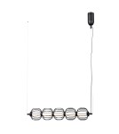 Lampy wiszące nad wyspę - ITALUX Pedro Wisząca 5xLED 20W 3000K Czarny mat, chrom PND-34405-5-BK - product 2