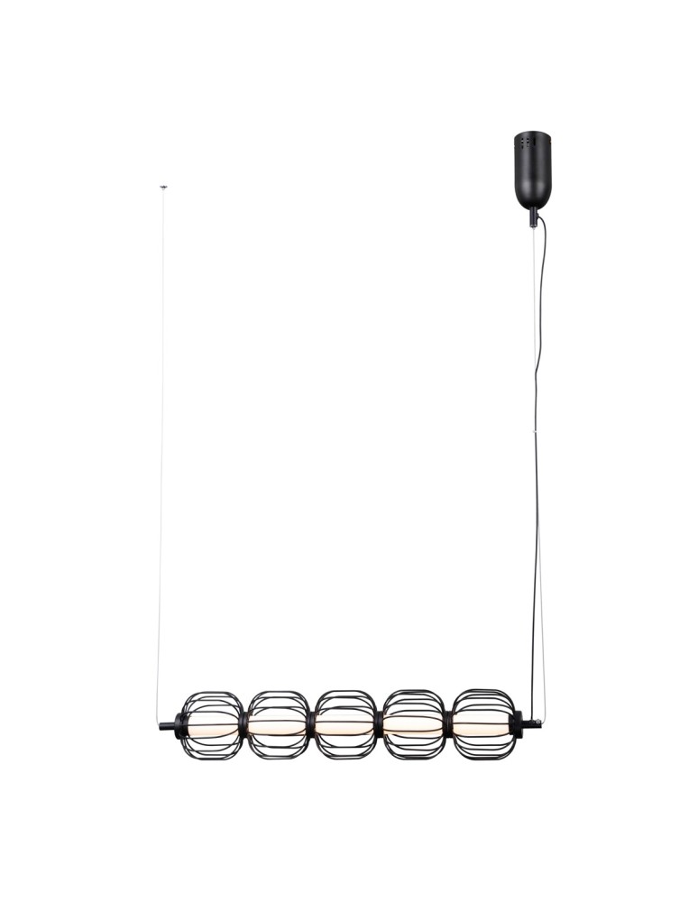 ITALUX Pedro Wisząca 5xLED 20W 3000K Czarny mat, chrom PND-34405-5-BK