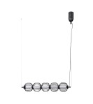 Lampy wiszące nad wyspę - ITALUX Pedro Wisząca 5xLED 20W 3000K Czarny mat, chrom PND-34405-5-BK - product 5