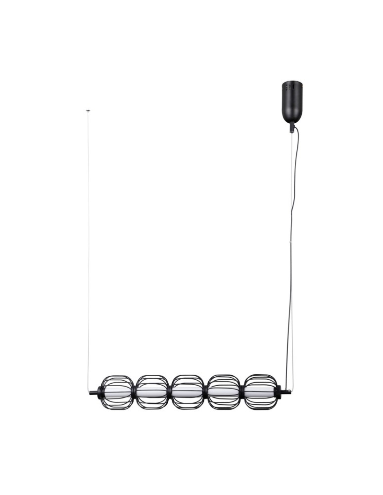ITALUX Pedro Wisząca 5xLED 20W 3000K Czarny mat, chrom PND-34405-5-BK