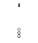 Lampy wiszące pojedyncze - ITALUX Pedro Wisząca 3xLED 12W 3000K Czarny mat, chrom PND-34405-3V-BK - product 3