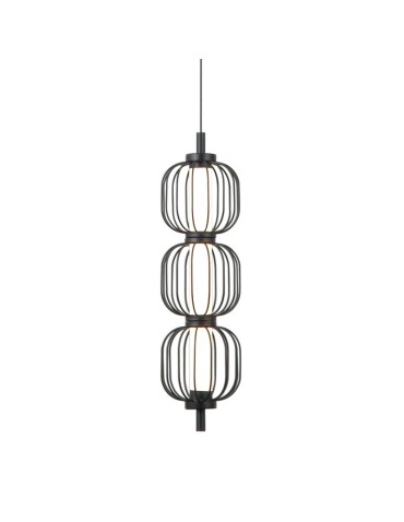 ITALUX Pedro Wisząca 3xLED 12W 3000K Czarny mat, chrom PND-34405-3V-BK - produkt 2