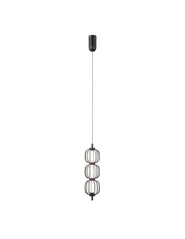 ITALUX Pedro Wisząca 3xLED 12W 3000K Czarny mat, chrom PND-34405-3V-BK
