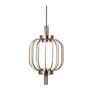 Lampy wiszące pojedyncze - ITALUX Pedro Wisząca 1xLED 4W 3000K Złoty PND-34405-1-HBR - product 2