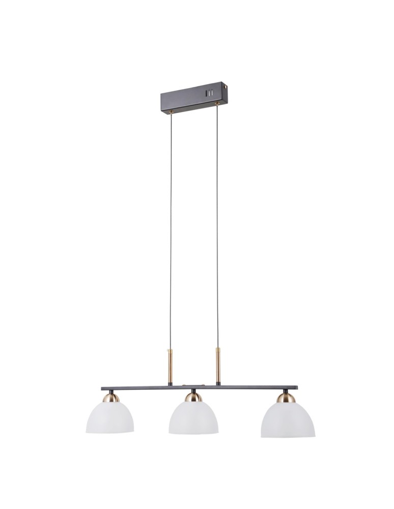 ITALUX Montiela Wisząca 3xLED 15W 3000K Czarny mat, złoty PND-34374-3-BK