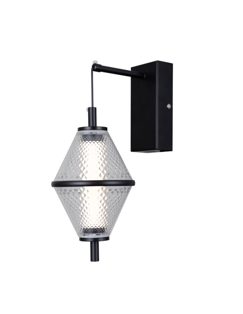 ITALUX Fuente ścienna 1xLED 5W 3000K Czarny mat, chrom WL-34395-1-BK