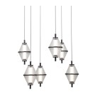 Lampy wiszące LED - ITALUX Fuente Wisząca 6xLED 30W 3000K Czarny mat, chrom PND-34395-6-BK - product 2