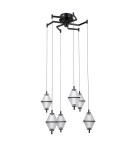 Lampy wiszące LED - ITALUX Fuente Wisząca 6xLED 30W 3000K Czarny mat, chrom PND-34395-6-BK - product 4