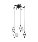 Lampy wiszące LED - ITALUX Fuente Wisząca 6xLED 30W 3000K Czarny mat, chrom PND-34395-6-BK - product 1