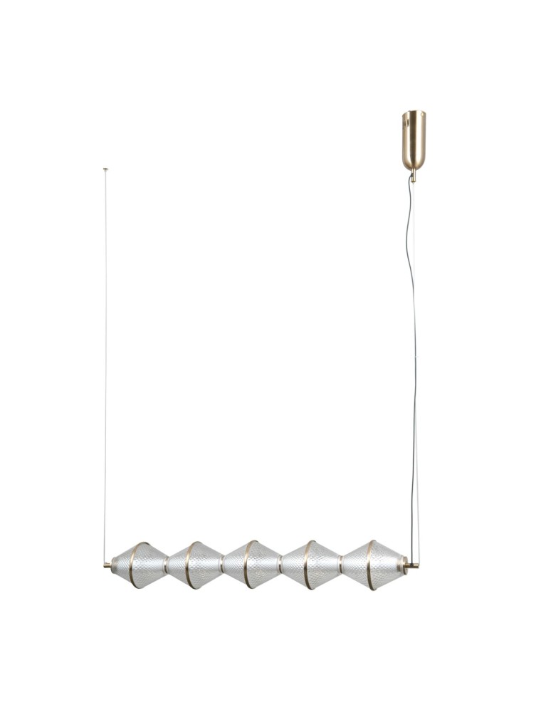 ITALUX Fuente Wisząca 5xLED 25W 3000K Złoty PND-34395-5-HBR ITALUX Fuente Wisząca 5xLED 25W 3000K Złoty PND-34395-5-HBR