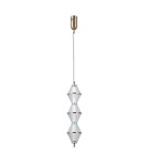 Lampy wiszące pojedyncze - ITALUX Fuente Wisząca 3xLED 15W 3000K Złoty PND-34395-3V-HBR - product 3