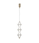 Lampy wiszące pojedyncze - ITALUX Fuente Wisząca 3xLED 15W 3000K Złoty PND-34395-3V-HBR - product 1