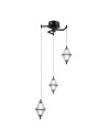 ITALUX Fuente Wisząca 3xLED 15W 3000K Czarny mat, chrom PND-34395-3-BK