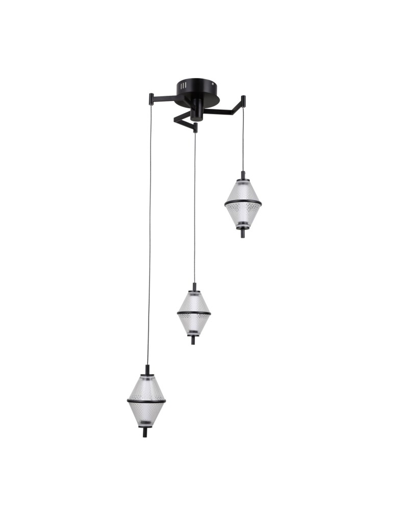 ITALUX Fuente Wisząca 3xLED 15W 3000K Czarny mat, chrom PND-34395-3-BK ITALUX Fuente Wisząca 3xLED 15W 3000K Czarny mat, chrom PND-34395-3-BK