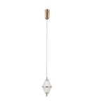 Lampy wiszące pojedyncze - ITALUX Fuente Wisząca 1xLED 5W 3000K Złoty PND-34395-1-HBR - product 4