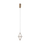 Lampy wiszące pojedyncze - ITALUX Fuente Wisząca 1xLED 5W 3000K Złoty PND-34395-1-HBR - product 1