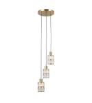 ITALUX Alma Wisząca 3xE27 40W Złoty PND-40668-3-HBR ITALUX Alma Wisząca 3xE27 40W Złoty PND-40668-3-HBR