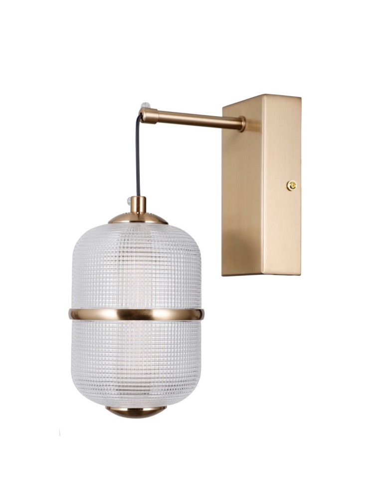 Kinkiety wiszące - ITALUX Alani ścienna 1xLED 6W 3000K Złoty WL-34375-1-HBR - product kolory-swiatla.pl 2
